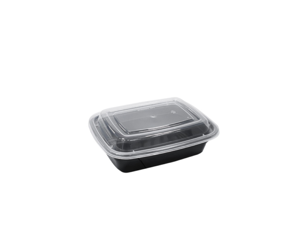 12OZ PLASTIC FOOD CONTAINER WITH LID (RECTANGULAR)