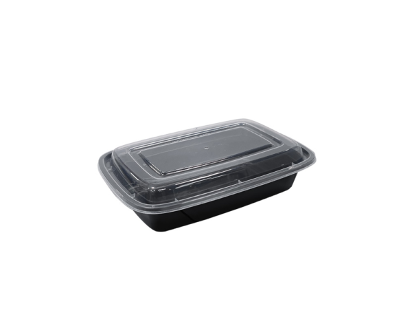 24OZ PLASTIC FOOD CONTAINER WITH LID (RECTANGULAR)