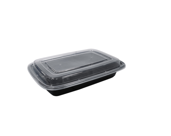 28OZ PLASTIC FOOD CONTAINER WITH LID (RECTANGULAR)