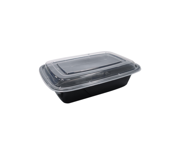 38OZ PLASTIC FOOD CONTAINER WITH LID (RECTANGULAR)