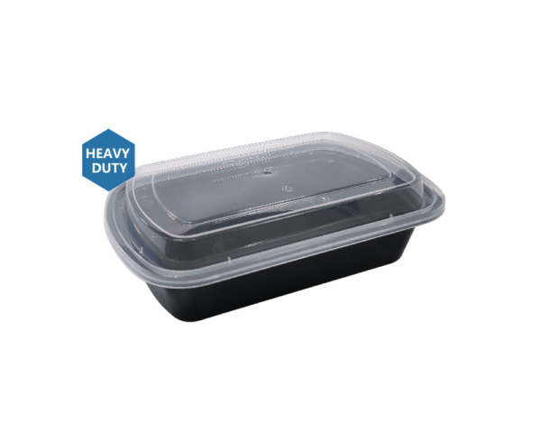 32OZ PLASTIC FOOD CONTAINER WITH LID(RECTANGULAR)