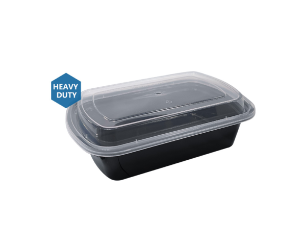 38OZ PLASTIC FOOD CONTAINER WITH LID(RECTANGULAR)
