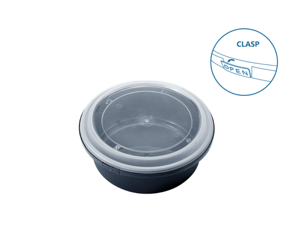 34OZ FOOD CONTAINER WITH LID (CLASP)