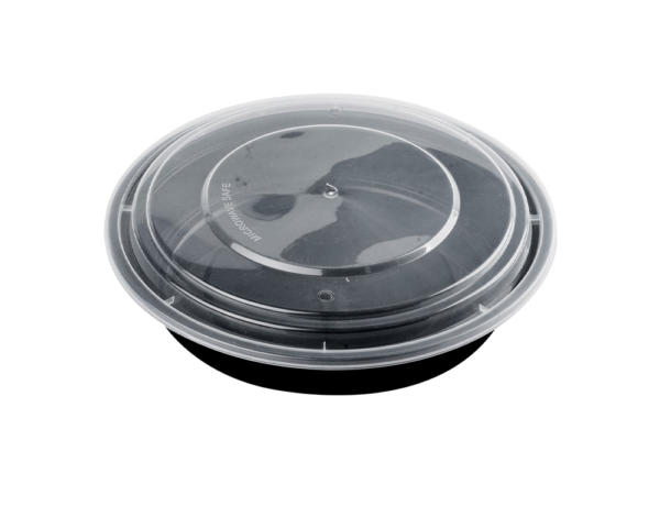 48OZ PLASTIC FOOD CONTAINER WITH LID (ROUND)