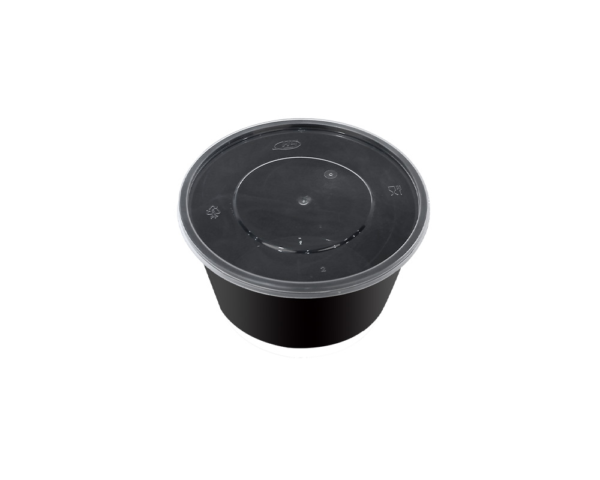 1250ML PLASTIC FOOD CONTAINER WITH LID (ROUND)