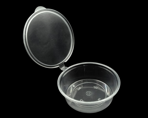 5 OZ PLASTIC SAUCE  CONTAINER WITH LID