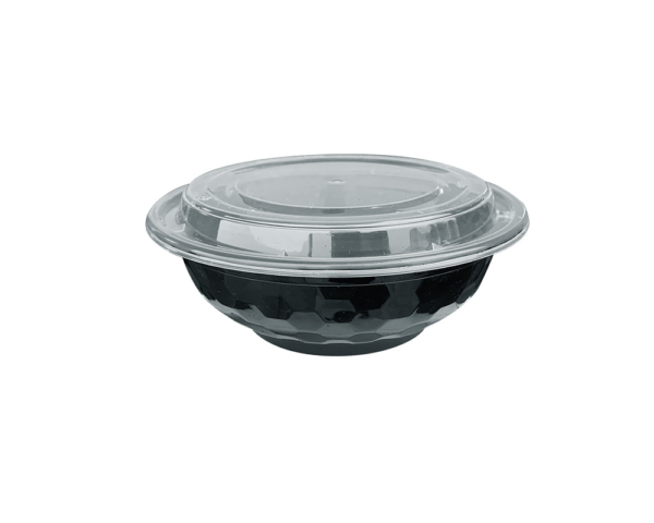 24OZ PLASTIC FOOD  CONTAINER WITH LID (BOWL)