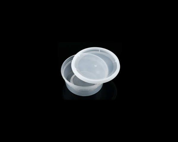 8 OZ PLASTIC FOOD CONTAINER WITH LID(SOUP CUP)