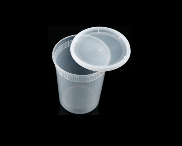 32OZ PLASTIC FOOD CONTAINER WITH LID (SOUP CUP)