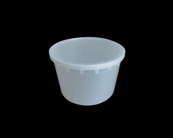 64OZ PLASTIC FOOD  CONTAINER WITH LID (SOUP CUP)